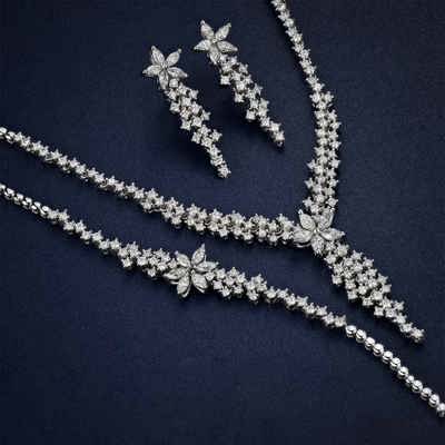Shiny Tulle Marquise Jewelry Set